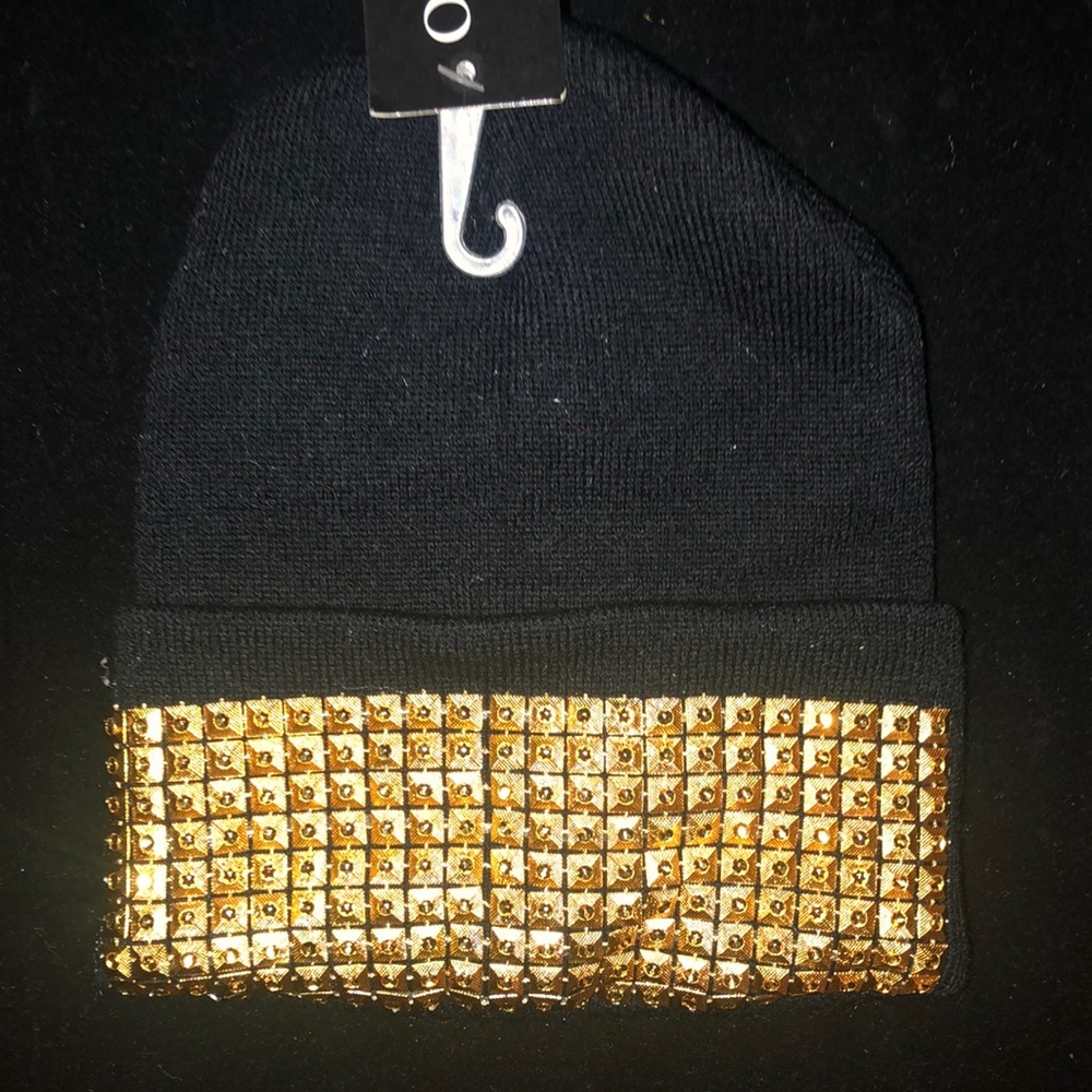 Gold Embellished Hat